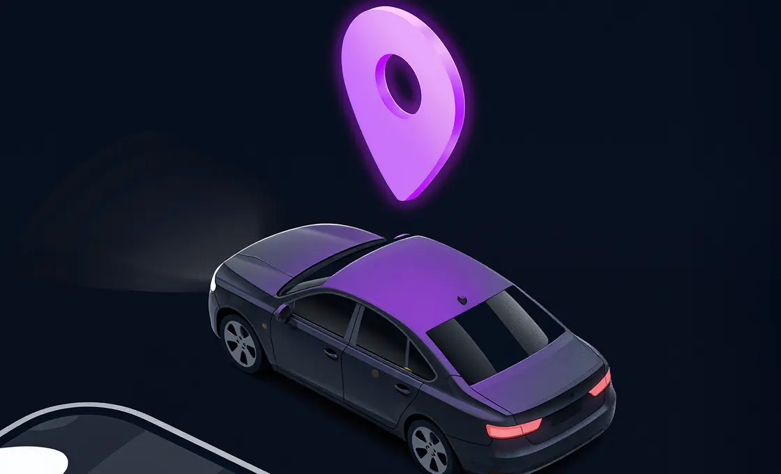 A car located by the Goweay app